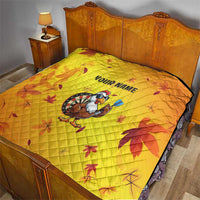 Personalized Funny Turkey Darts Quilt with Sunglasses Dartboard - Wonder Print Shop