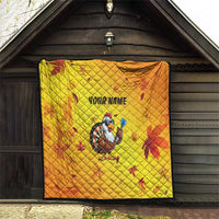 Personalized Funny Turkey Darts Quilt with Sunglasses Dartboard - Wonder Print Shop