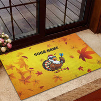 Personalized Funny Turkey Darts Rubber Doormat with Sunglasses Dartboard - Wonder Print Shop