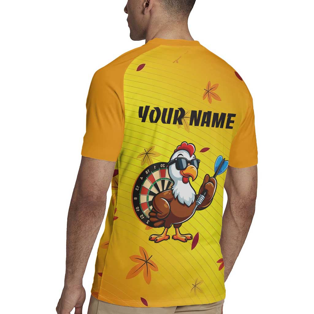 Personalized Funny Turkey Darts Rugby Jersey with Sunglasses Dartboard - Wonder Print Shop