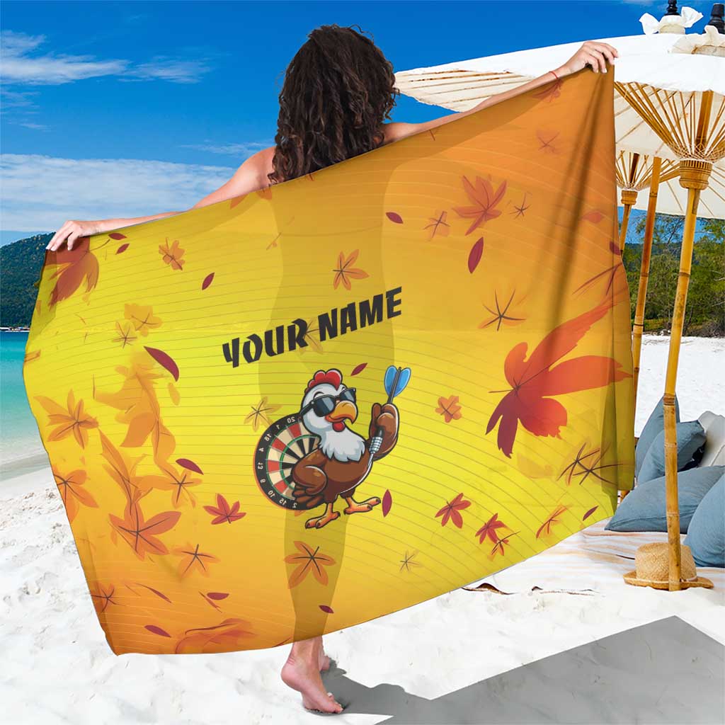 Personalized Funny Turkey Darts Sarong with Sunglasses Dartboard - Wonder Print Shop