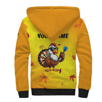Personalized Funny Turkey Darts Sherpa Hoodie with Sunglasses Dartboard - Wonder Print Shop