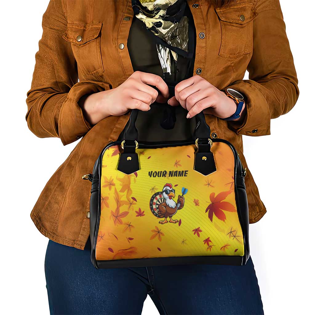 Personalized Funny Turkey Darts Shoulder Handbag with Sunglasses Dartboard - Wonder Print Shop