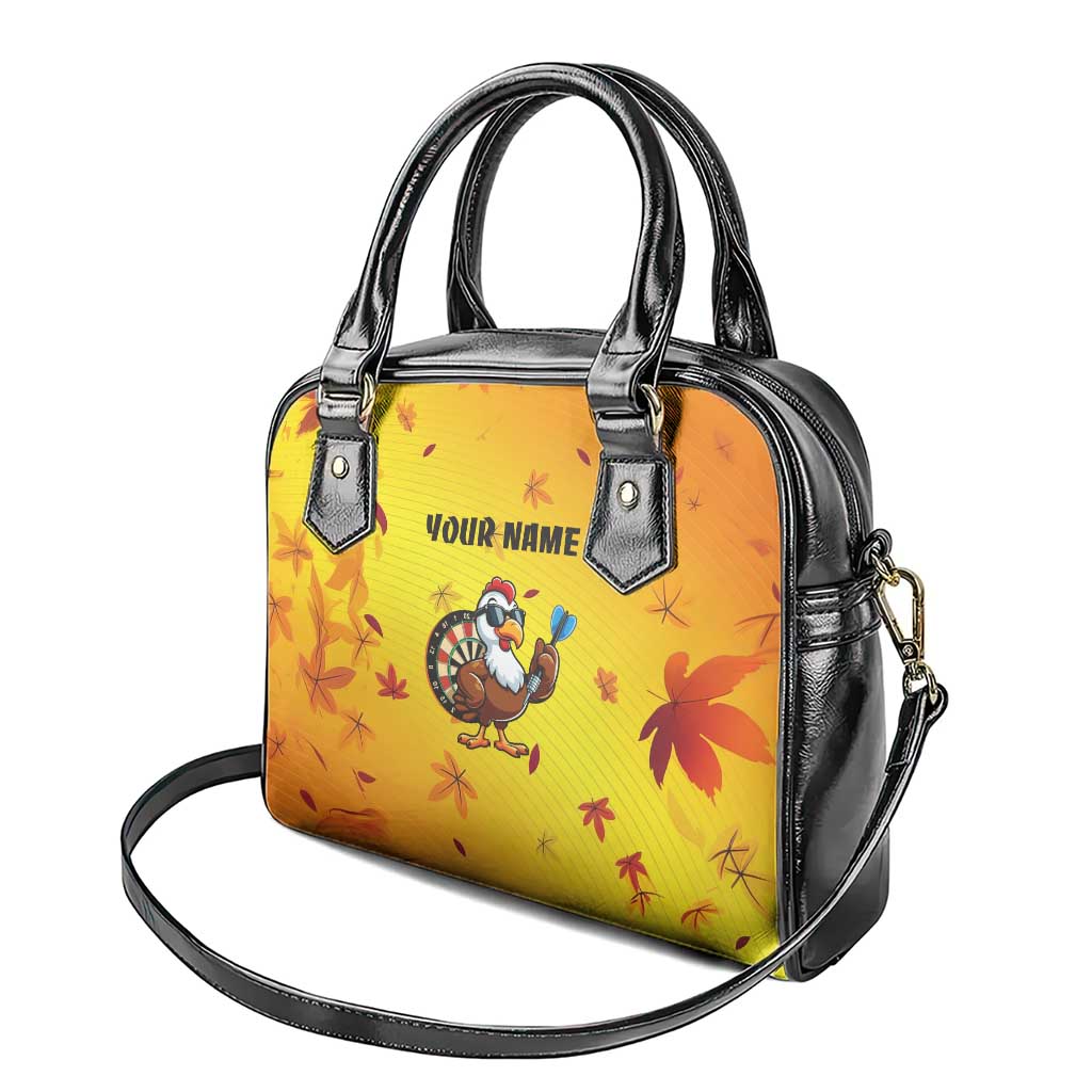Personalized Funny Turkey Darts Shoulder Handbag with Sunglasses Dartboard - Wonder Print Shop