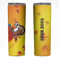 Personalized Funny Turkey Darts Skinny Tumbler with Sunglasses Dartboard - Wonder Print Shop