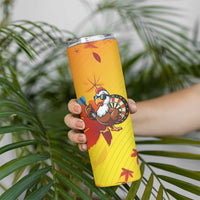 Personalized Funny Turkey Darts Skinny Tumbler with Sunglasses Dartboard - Wonder Print Shop