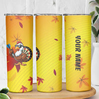 Personalized Funny Turkey Darts Skinny Tumbler with Sunglasses Dartboard - Wonder Print Shop