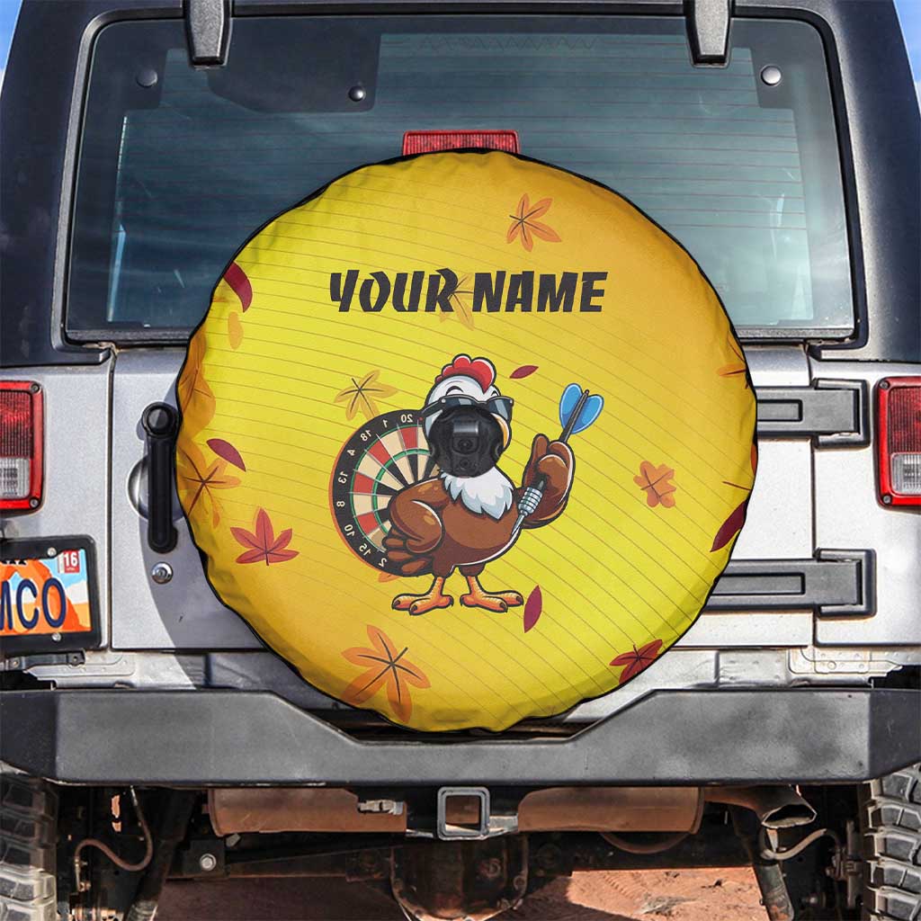 Personalized Funny Turkey Darts Spare Tire Cover with Sunglasses Dartboard - Wonder Print Shop