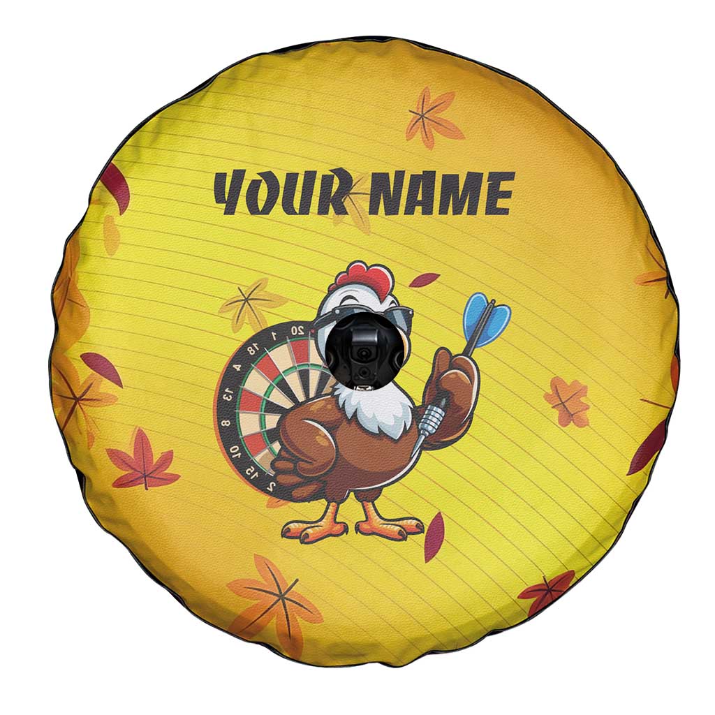 Personalized Funny Turkey Darts Spare Tire Cover with Sunglasses Dartboard - Wonder Print Shop
