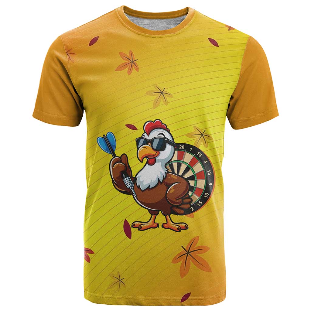 Personalized Funny Turkey Darts T Shirt with Sunglasses Dartboard - Wonder Print Shop