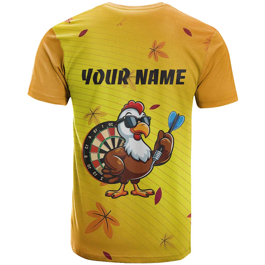 Personalized Funny Turkey Darts T Shirt with Sunglasses Dartboard - Wonder Print Shop