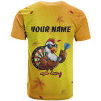 Personalized Funny Turkey Darts T Shirt with Sunglasses Dartboard - Wonder Print Shop
