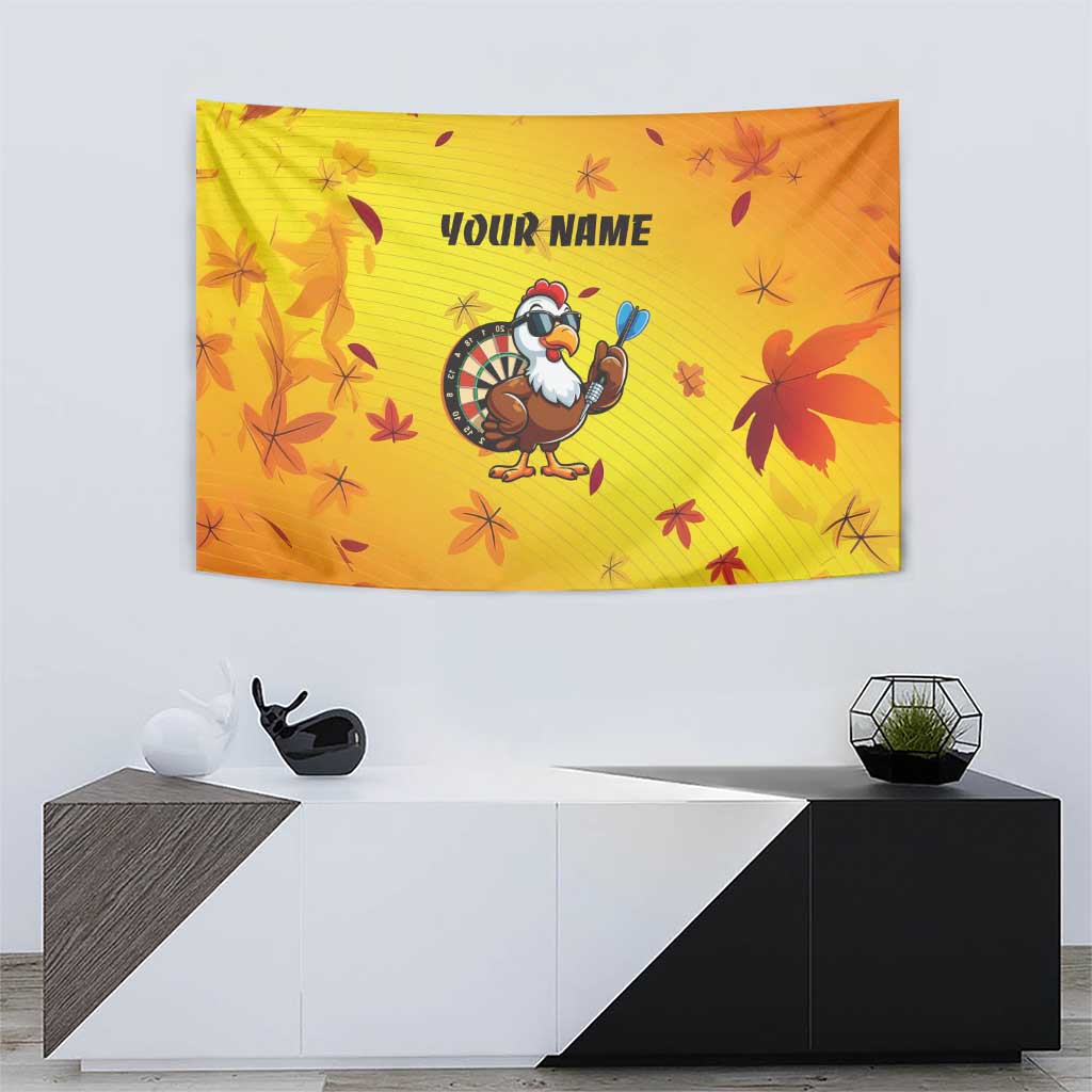 Personalized Funny Turkey Darts Tapestry with Sunglasses Dartboard - Wonder Print Shop