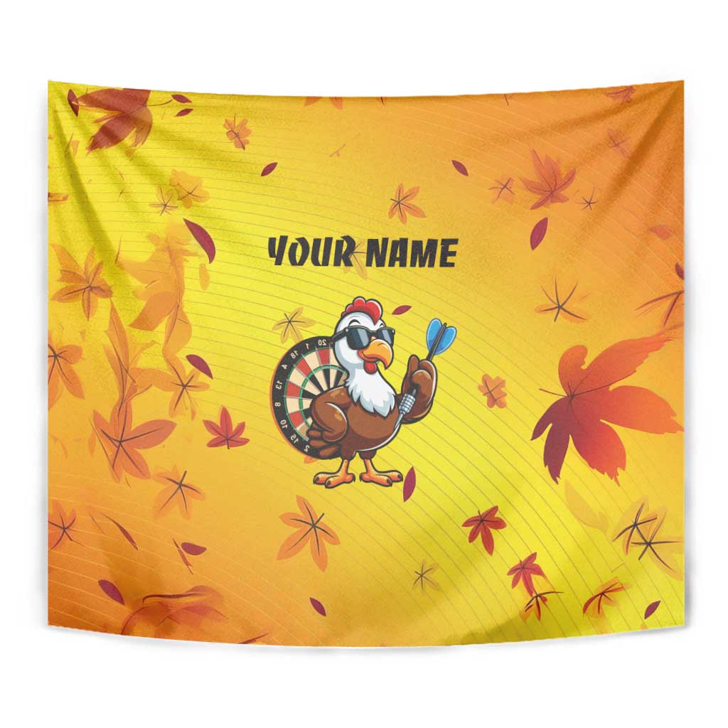 Personalized Funny Turkey Darts Tapestry with Sunglasses Dartboard - Wonder Print Shop
