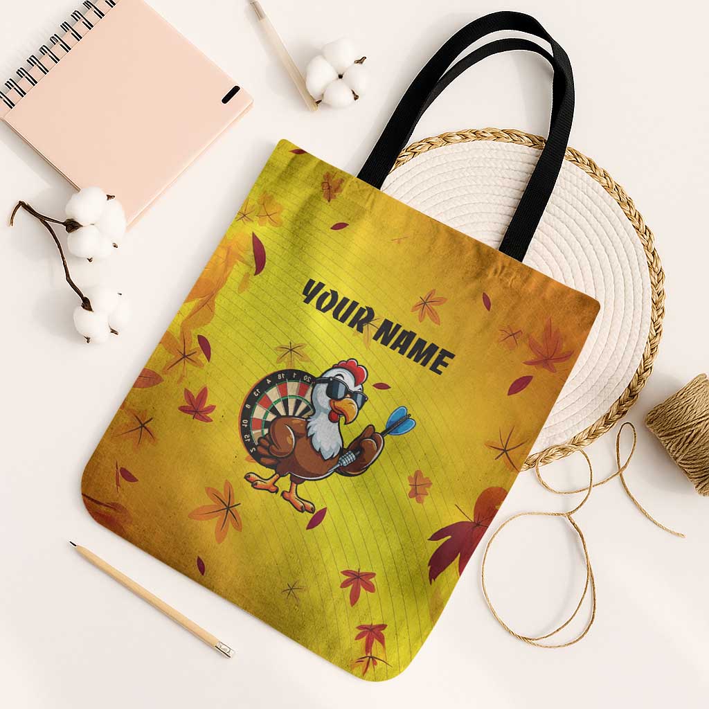 Personalized Funny Turkey Darts Tote Bag with Sunglasses Dartboard - Wonder Print Shop