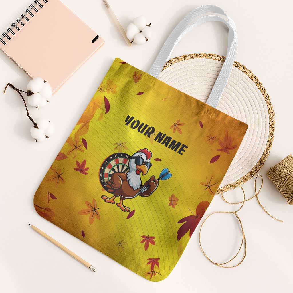 Personalized Funny Turkey Darts Tote Bag with Sunglasses Dartboard - Wonder Print Shop