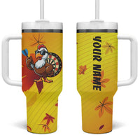 Personalized Funny Turkey Darts Tumbler With Handle with Sunglasses Dartboard - Wonder Print Shop