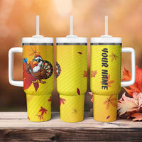 Personalized Funny Turkey Darts Tumbler With Handle with Sunglasses Dartboard - Wonder Print Shop