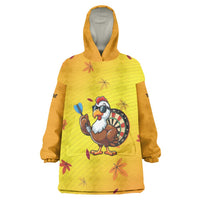 Personalized Funny Turkey Darts Wearable Blanket Hoodie with Sunglasses Dartboard - Wonder Print Shop