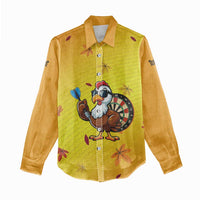 Personalized Funny Turkey Darts Women Casual Shirt with Sunglasses Dartboard - Wonder Print Shop