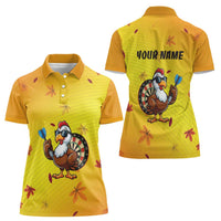 Personalized Funny Turkey Darts Women Polo Shirt with Sunglasses Dartboard - Wonder Print Shop
