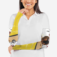 Personalized Funny Turkey Bowling Arm Sleeves with Cool Sunglasses Pins Yellow and White - Wonder Print Shop