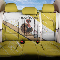 Personalized Funny Turkey Bowling Back Car Seat Cover with Cool Sunglasses Pins Yellow and White - Wonder Print Shop