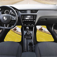 Personalized Funny Turkey Bowling Car Mats with Cool Sunglasses Pins Yellow and White - Wonder Print Shop