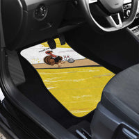 Personalized Funny Turkey Bowling Car Mats with Cool Sunglasses Pins Yellow and White - Wonder Print Shop