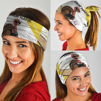 Personalized Funny Turkey Bowling Neck Gaiter with Cool Sunglasses Pins Yellow and White - Wonder Print Shop