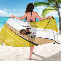 Personalized Funny Turkey Bowling Sarong with Cool Sunglasses Pins Yellow and White - Wonder Print Shop