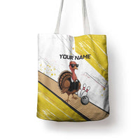 Personalized Funny Turkey Bowling Tote Bag with Cool Sunglasses Pins Yellow and White - Wonder Print Shop