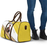 Personalized Funny Turkey Bowling Travel Bag with Cool Sunglasses Pins Yellow and White - Wonder Print Shop