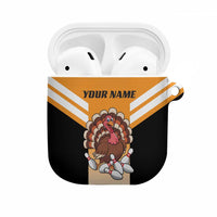 Personalized Funny Turkey Bowling AirPods Case with Cartoon Pins Thanksgiving - Wonder Print Shop