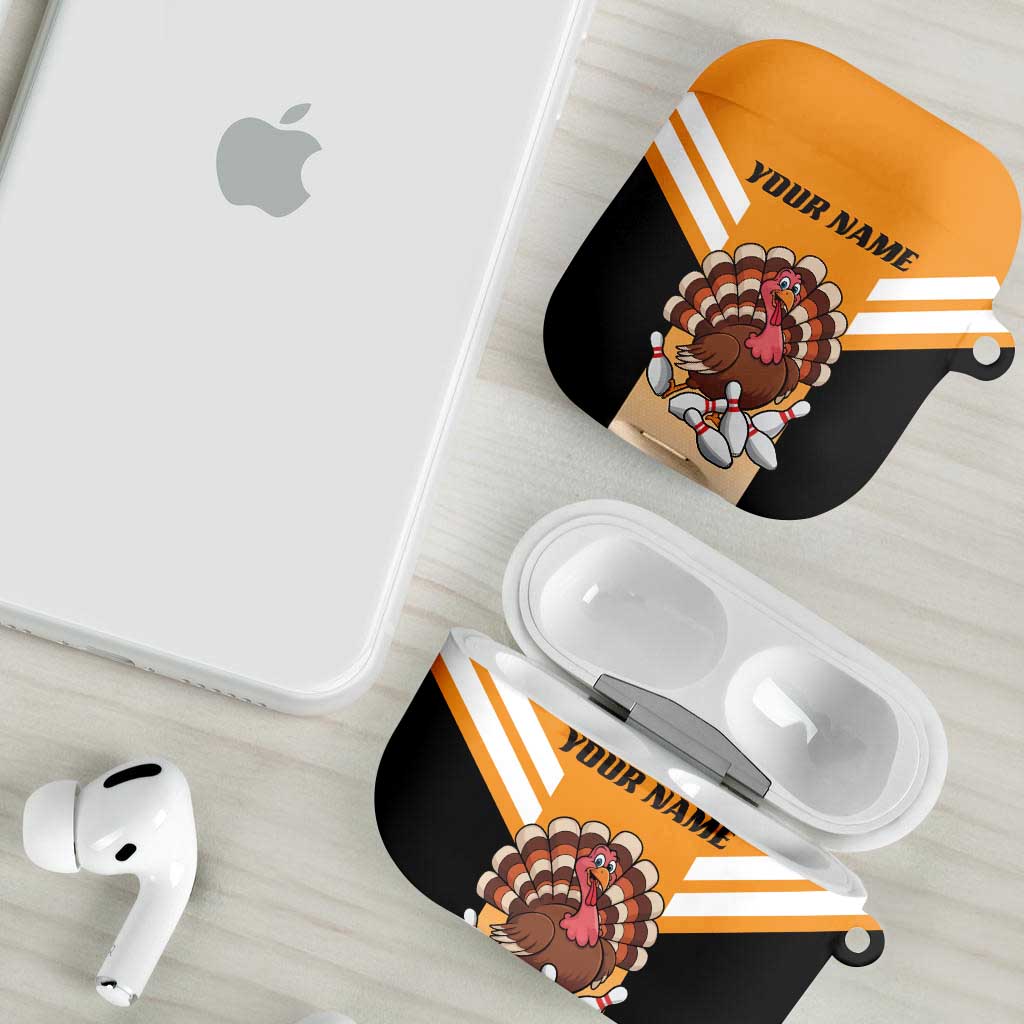 Personalized Funny Turkey Bowling AirPods Case with Cartoon Pins Thanksgiving - Wonder Print Shop