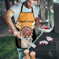 Personalized Funny Turkey Bowling Apron with Cartoon Pins Thanksgiving - Wonder Print Shop