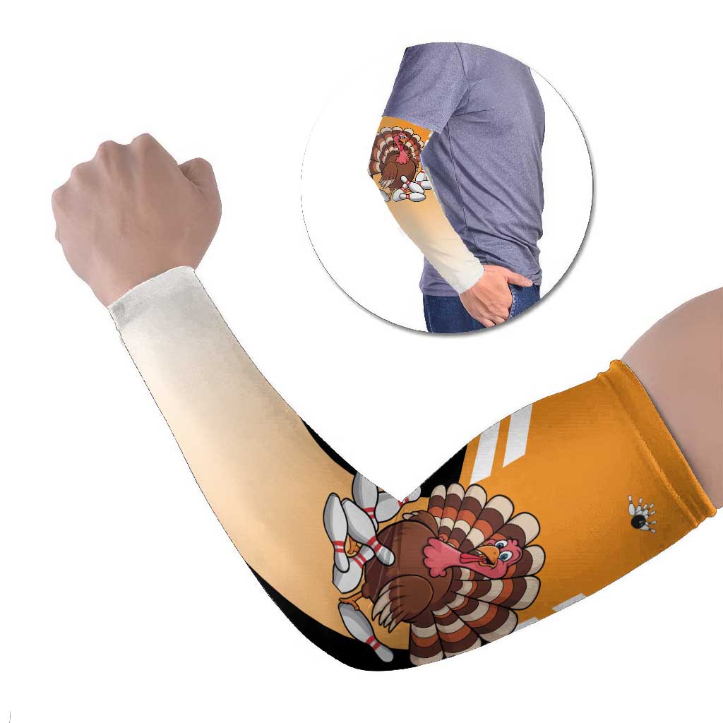 Personalized Funny Turkey Bowling Arm Sleeves with Cartoon Pins Thanksgiving - Wonder Print Shop