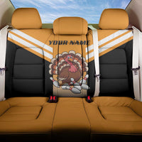 Personalized Funny Turkey Bowling Back Car Seat Cover with Cartoon Pins Thanksgiving - Wonder Print Shop