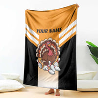 Personalized Funny Turkey Bowling Blanket with Cartoon Pins Thanksgiving - Wonder Print Shop
