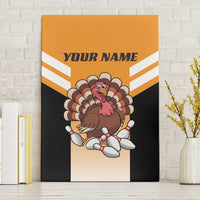 Personalized Funny Turkey Bowling Canvas Wall Art with Cartoon Pins Thanksgiving - Wonder Print Shop