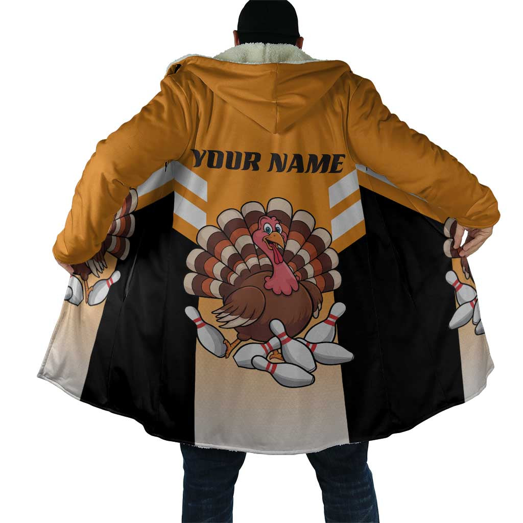 Personalized Funny Turkey Bowling Cloak with Cartoon Pins Thanksgiving - Wonder Print Shop