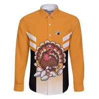 Personalized Funny Turkey Bowling Family Matching Puletasi and Hawaiian Shirt with Cartoon Pins Thanksgiving - Wonder Print Shop