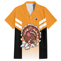 Personalized Funny Turkey Bowling Family Matching Short Sleeve Bodycon Dress and Hawaiian Shirt with Cartoon Pins Thanksgiving - Wonder Print Shop
