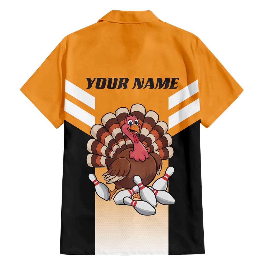 Personalized Funny Turkey Bowling Family Matching Tank Maxi Dress and Hawaiian Shirt with Cartoon Pins Thanksgiving - Wonder Print Shop