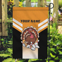 Personalized Funny Turkey Bowling Garden Flag with Cartoon Pins Thanksgiving - Wonder Print Shop