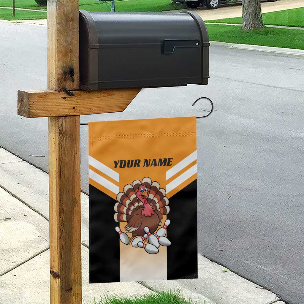 Personalized Funny Turkey Bowling Garden Flag with Cartoon Pins Thanksgiving - Wonder Print Shop