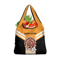 Personalized Funny Turkey Bowling Grocery Bag with Cartoon Pins Thanksgiving - Wonder Print Shop