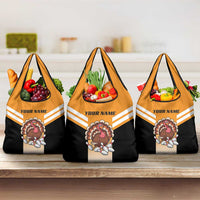 Personalized Funny Turkey Bowling Grocery Bag with Cartoon Pins Thanksgiving - Wonder Print Shop