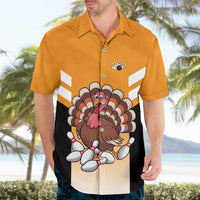 Personalized Funny Turkey Bowling Hawaiian Shirt with Cartoon Pins Thanksgiving - Wonder Print Shop