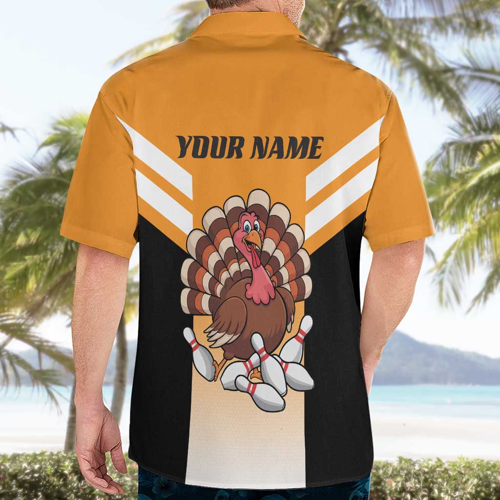 Personalized Funny Turkey Bowling Hawaiian Shirt with Cartoon Pins Thanksgiving - Wonder Print Shop